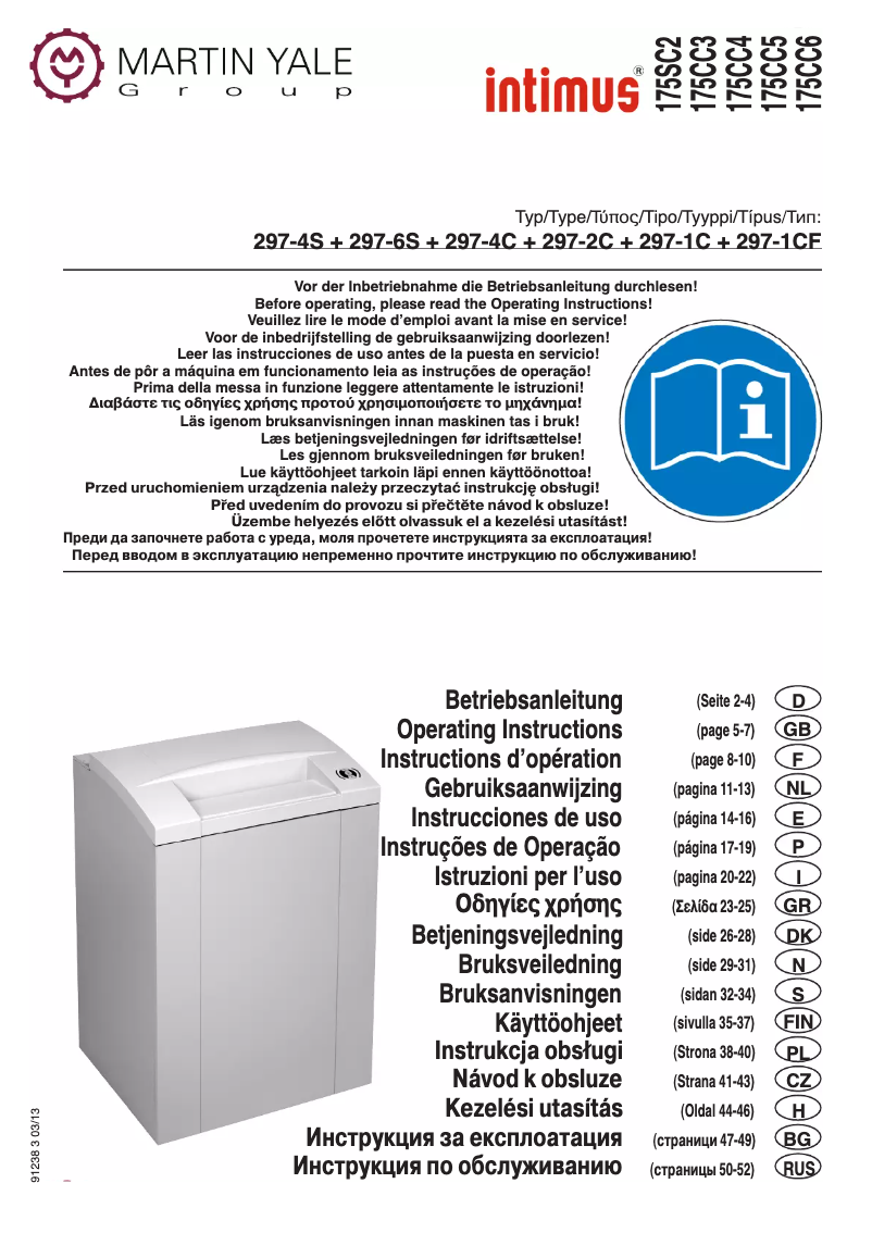 Page n°1 - Manuel utilisateur Intimus 175 CC4