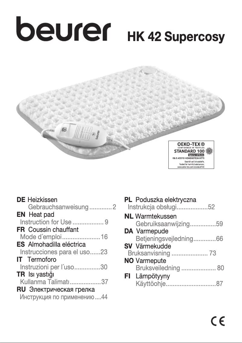 Image de la première page du manuel de l'appareil HK 42 Supercosy