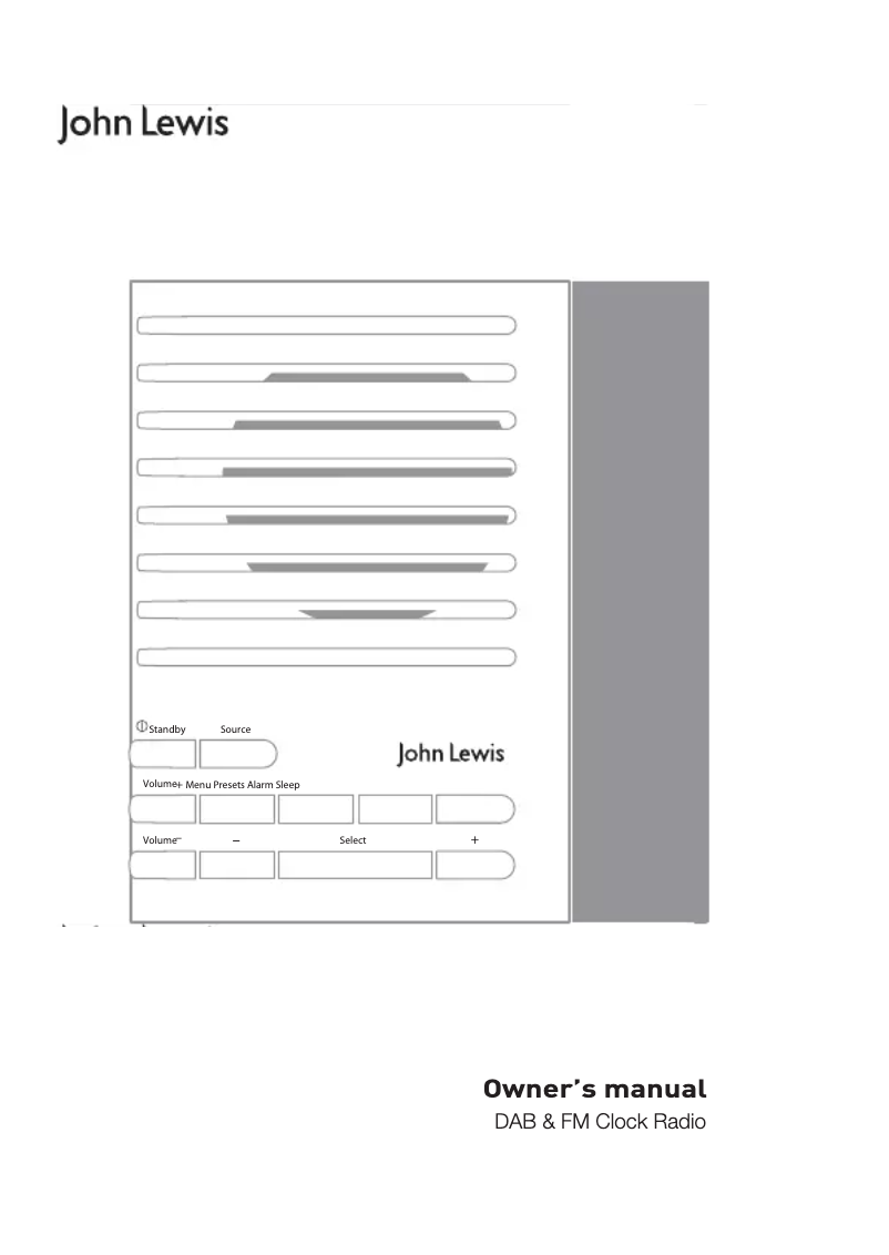Page 1 de la notice Manuel utilisateur Pure John Lewis