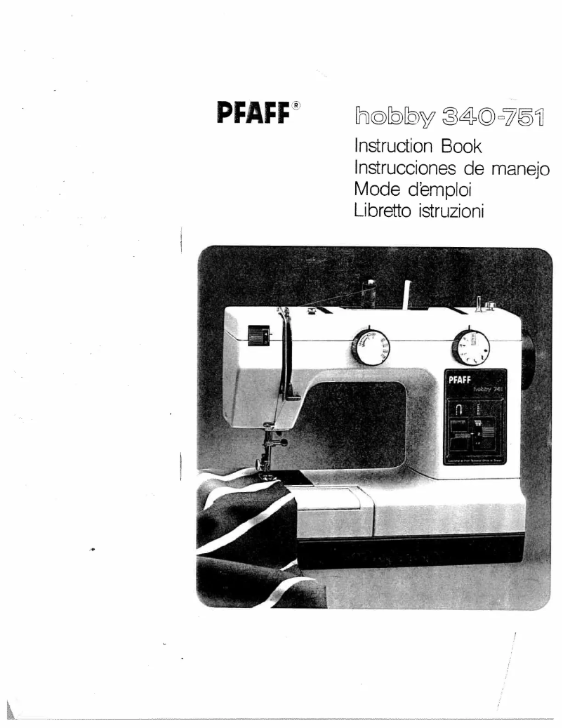 Page 1 de la notice Manuel utilisateur Pfaff hobby 751