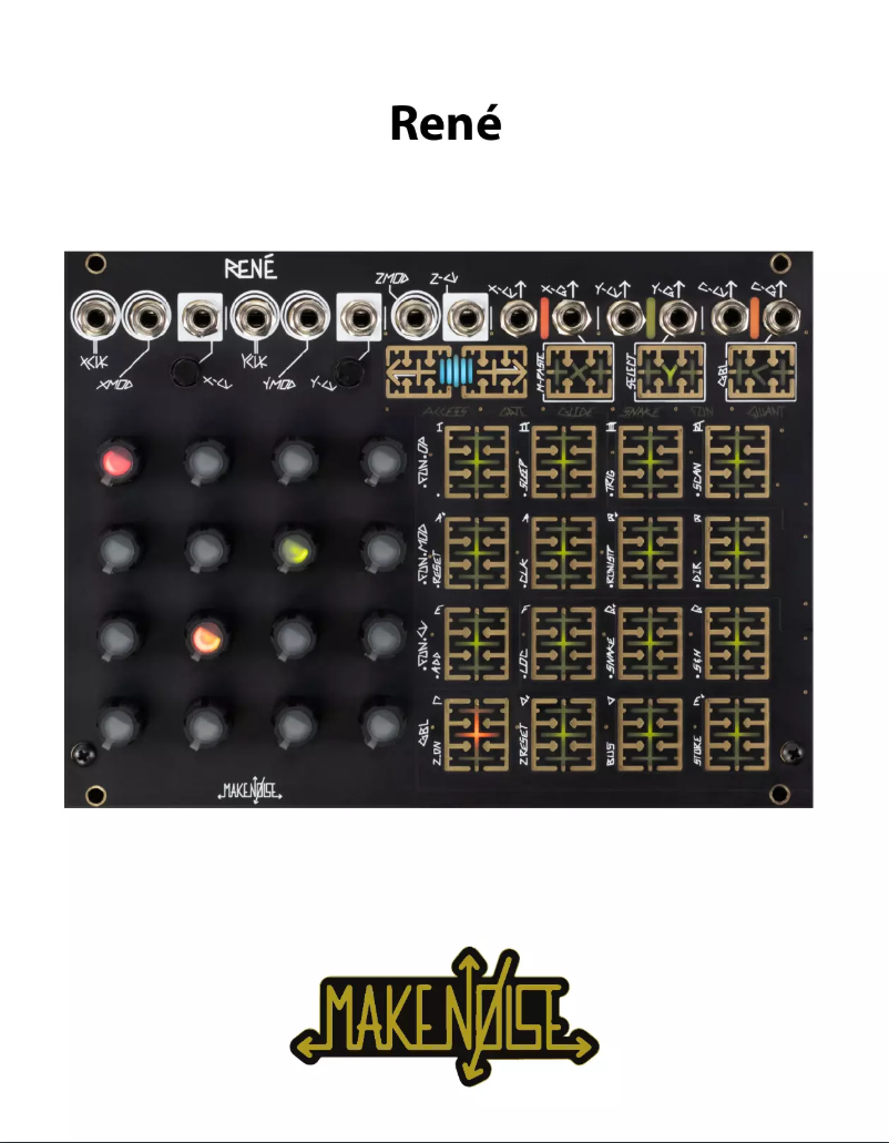 Page 1 de la notice Manuel utilisateur Make Noise René