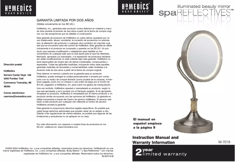 Image de la première page du manuel de l'appareil M-7019