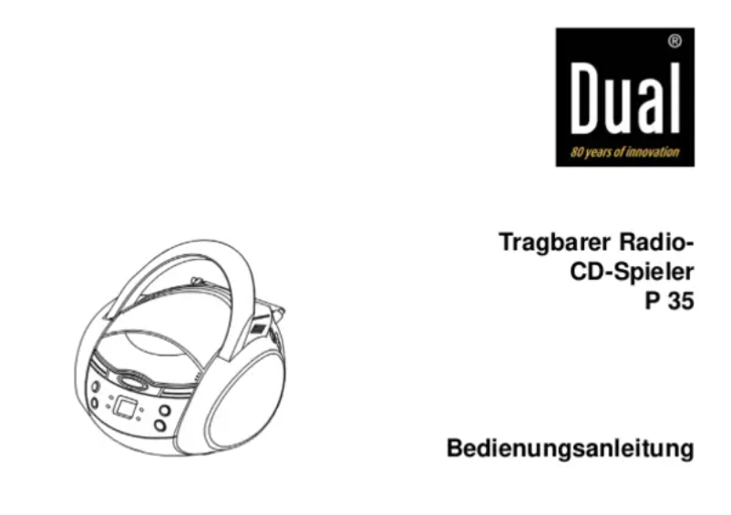 Image de la première page du manuel de l'appareil P 35