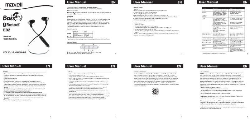 Image de la première page du manuel de l'appareil B13-EB2