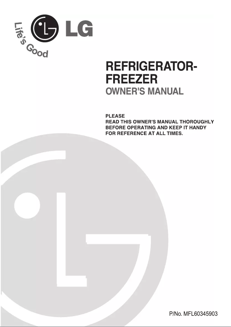 Page 1 de la notice Manuel utilisateur LG GR-V252SL