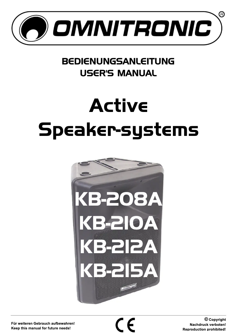 Page 1 de la notice Manuel utilisateur Omnitronic KB-215A