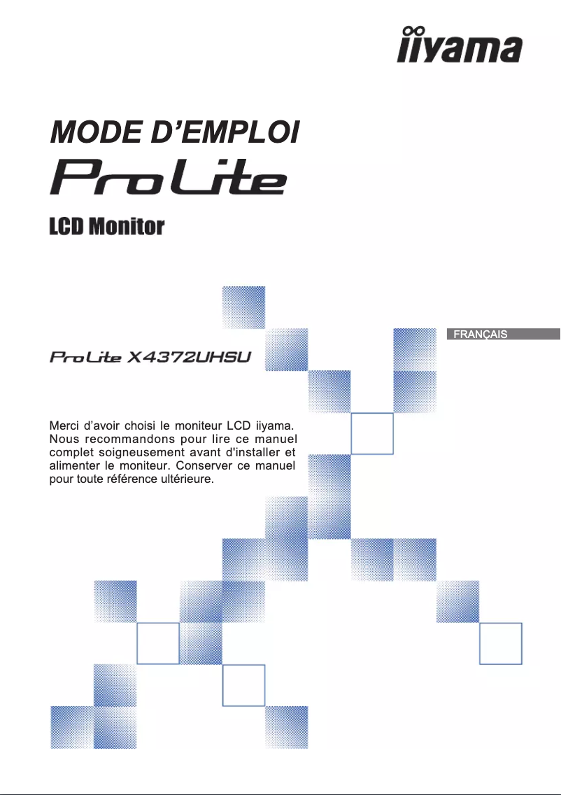 Page n°1 - Manuel utilisateur Iiyama ProLite X4372UHSU-B1