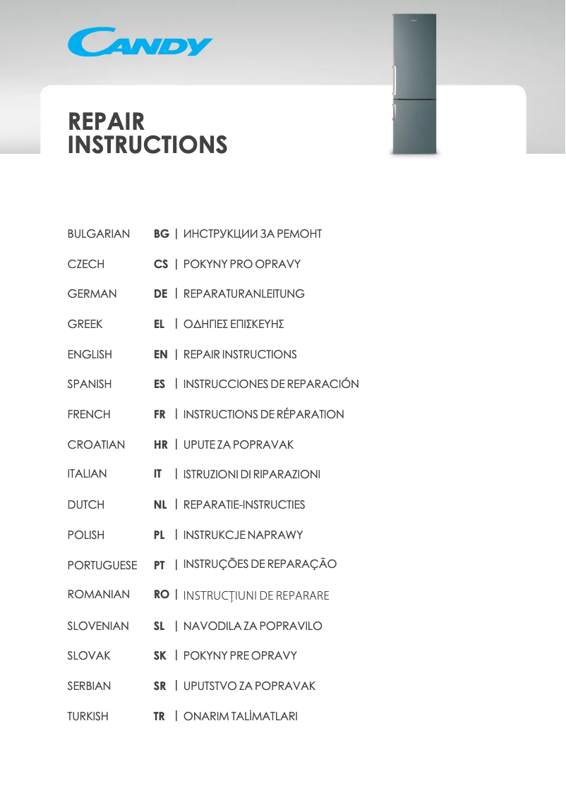 Page 1 de la notice Manuel utilisateur Candy CMDNB 6184X 4