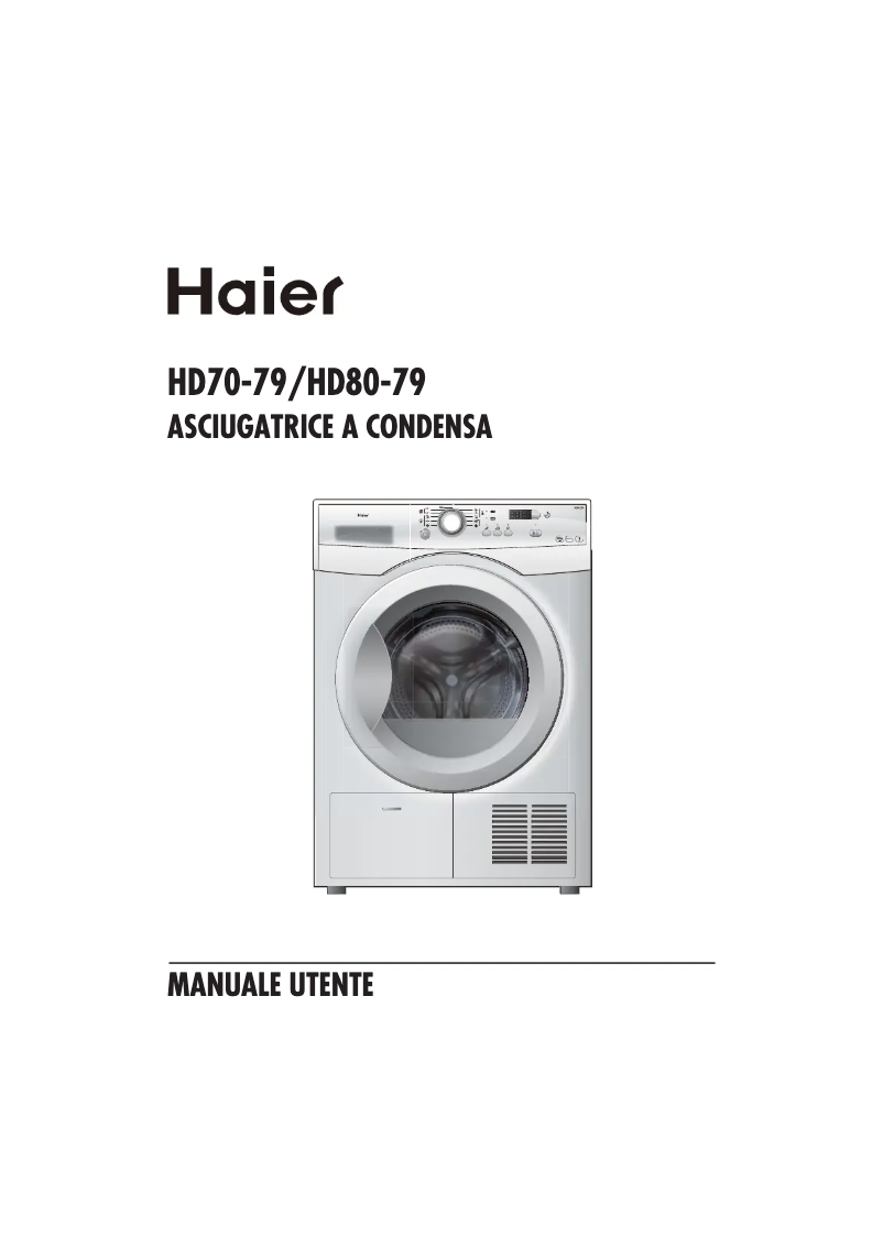 Page n°1 - Manuel utilisateur Haier HD70-79