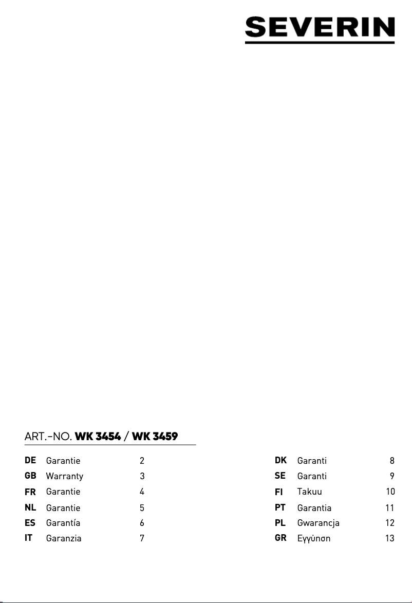 Image de la première page du manuel de l'appareil WK 3459