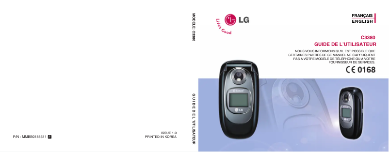 Page 1 de la notice Manuel utilisateur LG C3380