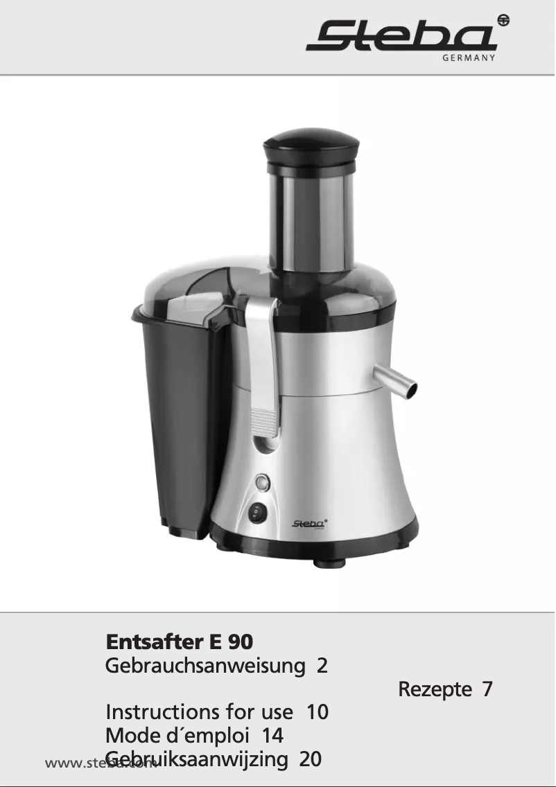 Image de la première page du manuel de l'appareil E 90