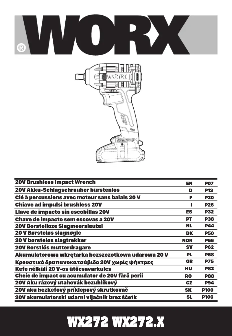 Page n°1 - Manuel utilisateur Worx WX272.9