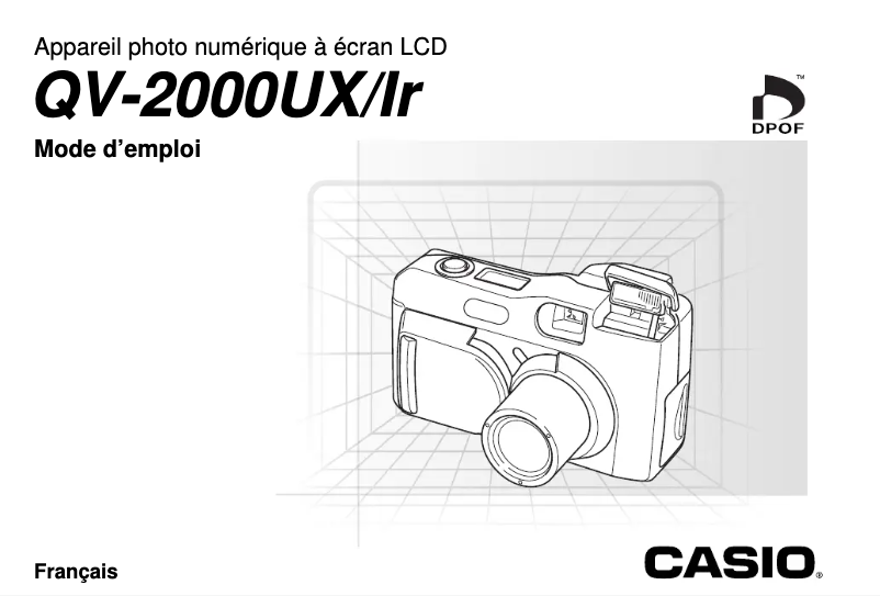 Page 1 de la notice Manuel utilisateur Casio QV-2000UX/IR