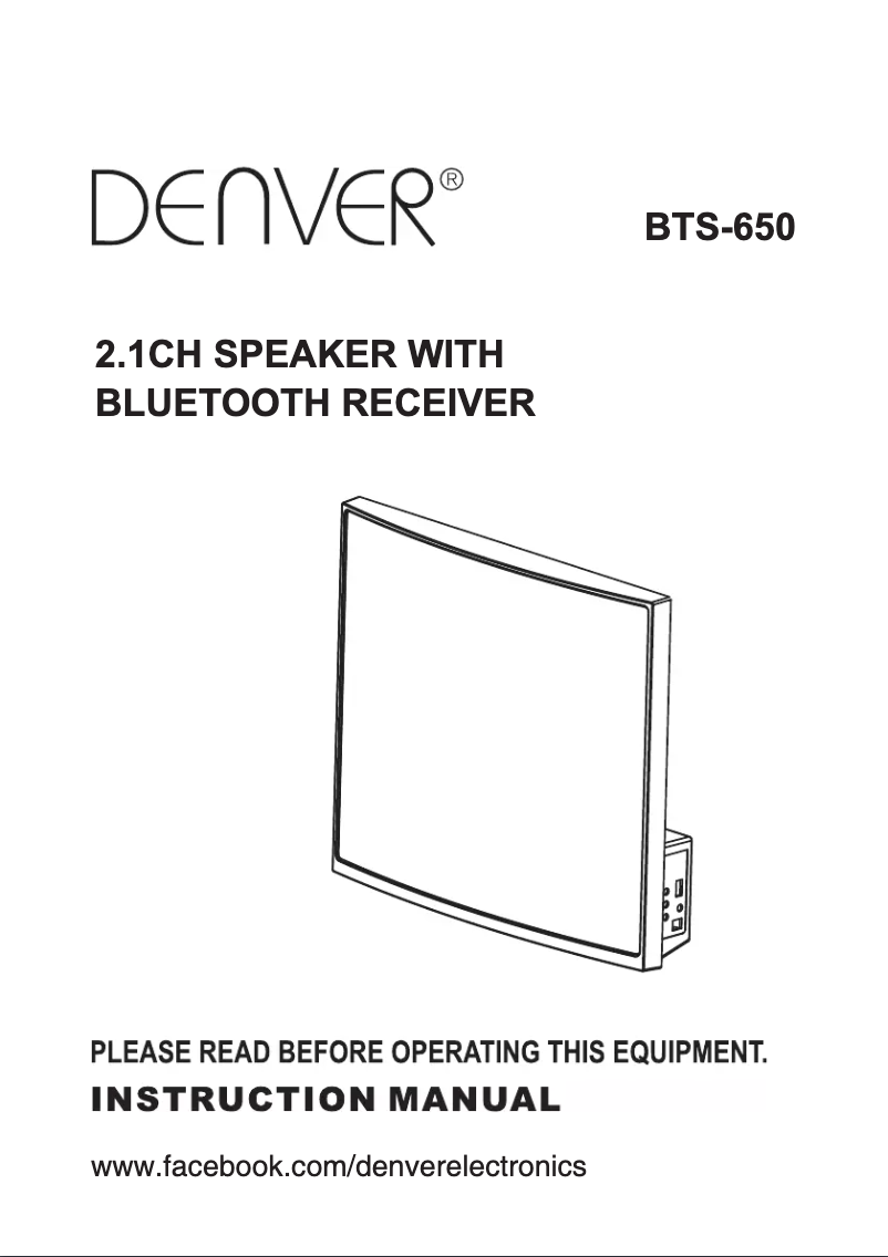 Page 1 de la notice Manuel utilisateur Denver BTS-650