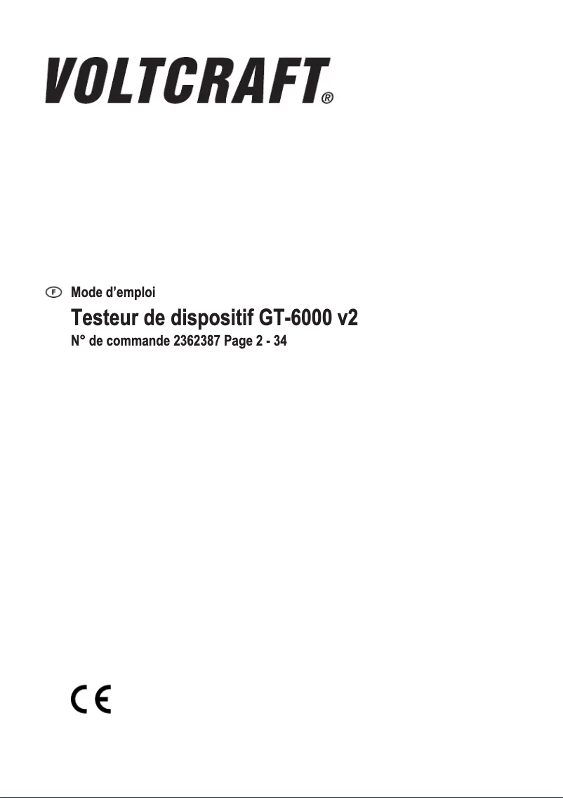 Image de la première page du manuel de l'appareil GT-6000 V2