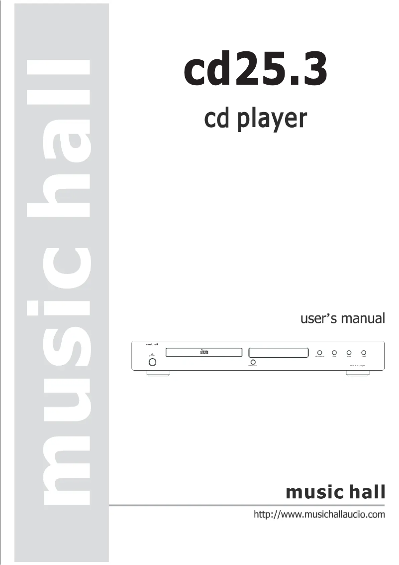 Page n°1 - Manuel utilisateur Music Hall cd25.3