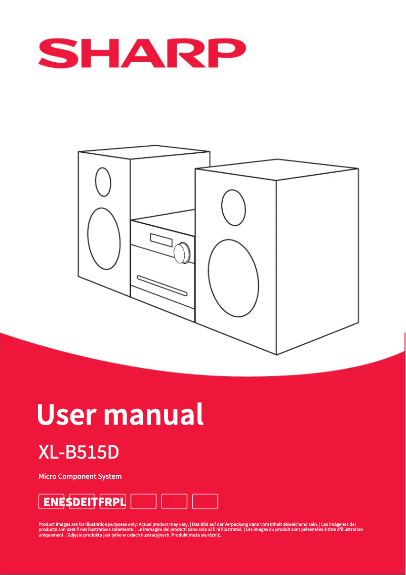 Page 1 de la notice Manuel utilisateur Sharp XL-B515D