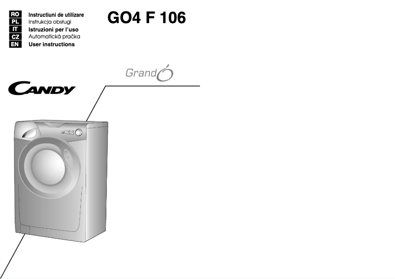 Image de la première page du manuel de l'appareil GO4 F106/L1-S