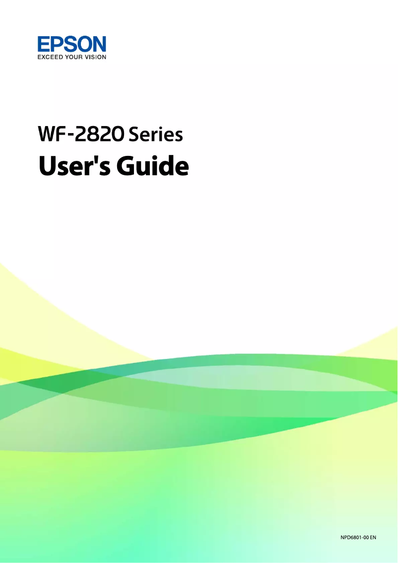 Image de la première page du manuel de l'appareil WorkForce WF-2820