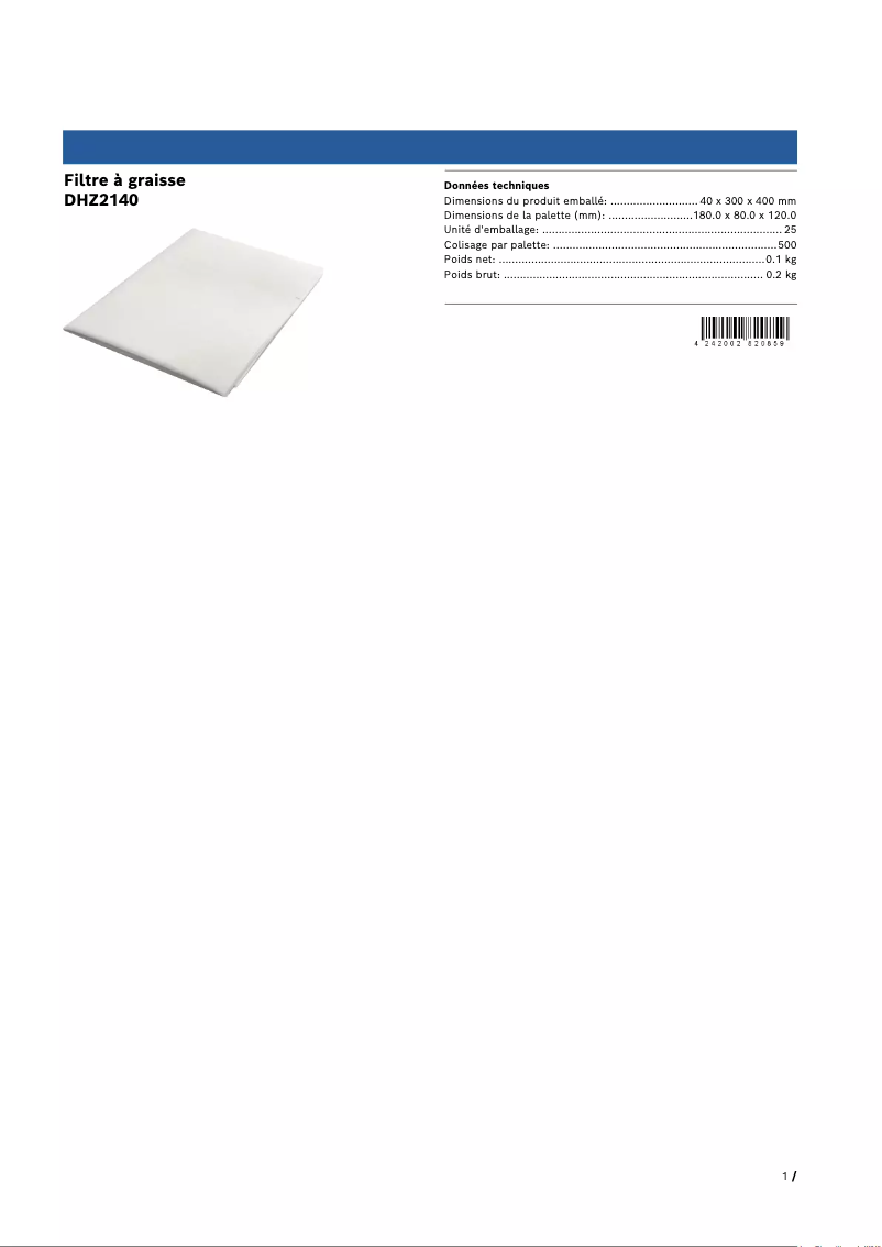 Página 1 del manual Manual de usuario Bosch DHZ2140