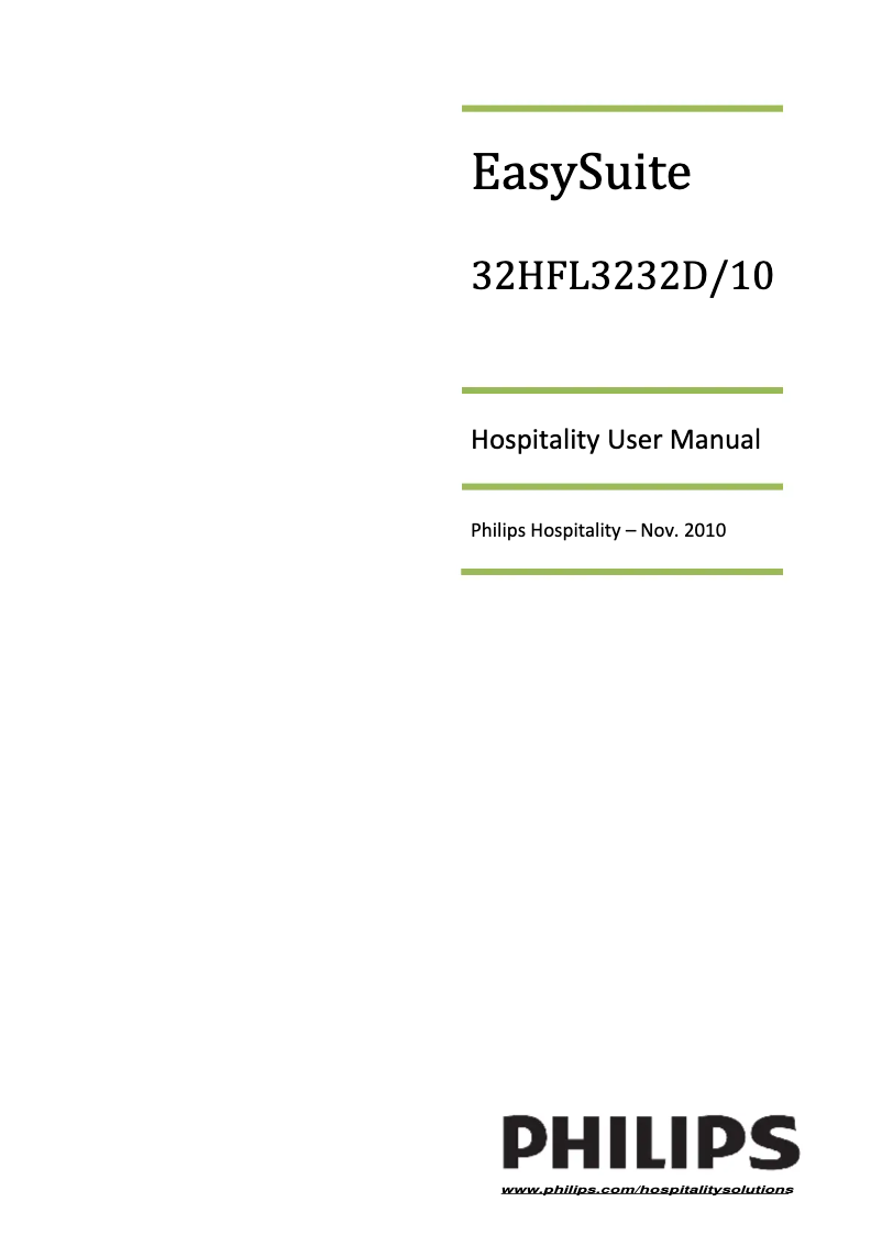 Page 1 de la notice Mode d'emploi Philips 32HFL3232D