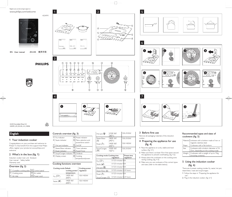 Page 1 de la notice Manuel utilisateur Philips Avance Collection HD4991