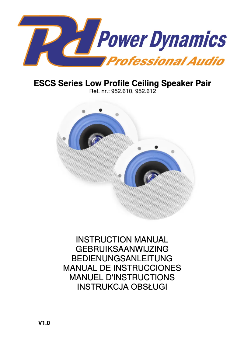 Page n°1 - Manuel utilisateur Power Dynamics ESCS6