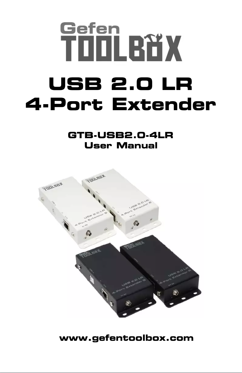 Page n°1 - Manuel utilisateur Gefen GTB-USB2.0-4LR