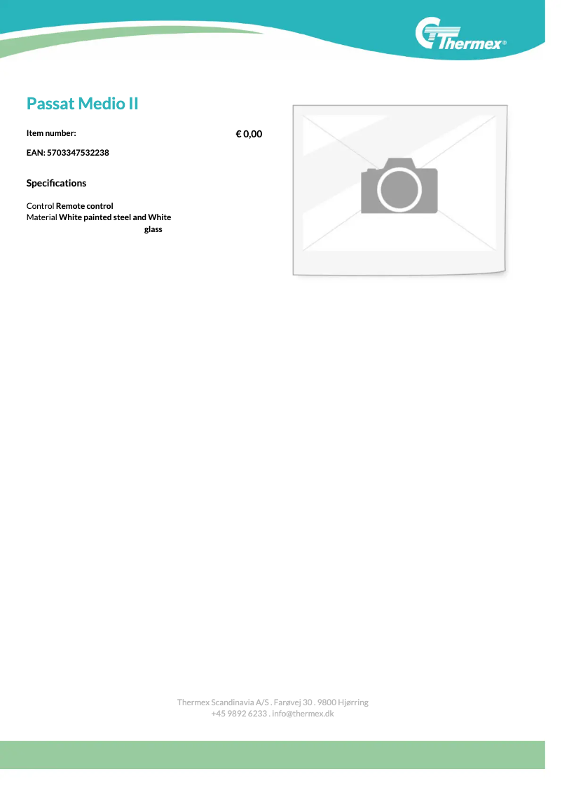 Page n°1 - Fiche technique Thermex Passat II