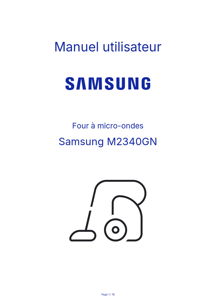 Page n°1 - Manuel utilisateur Samsung M2340GN