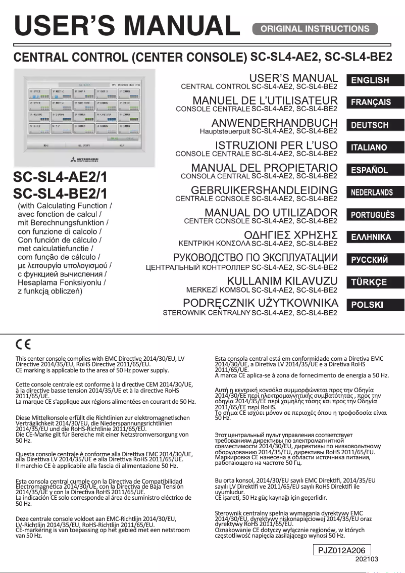 Página 1 del manual Manual de usuario Mitsubishi SC-SL4-AE2
