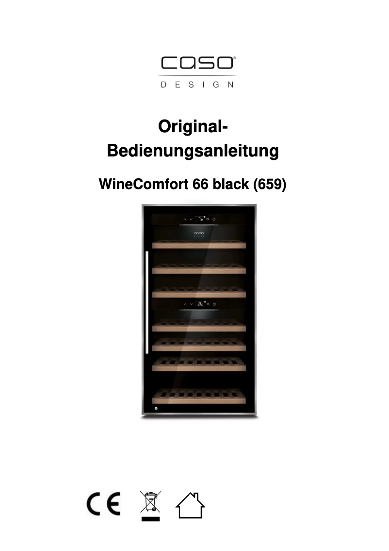 Page 1 de la notice Manuel utilisateur Caso WineComfort 66 black 659