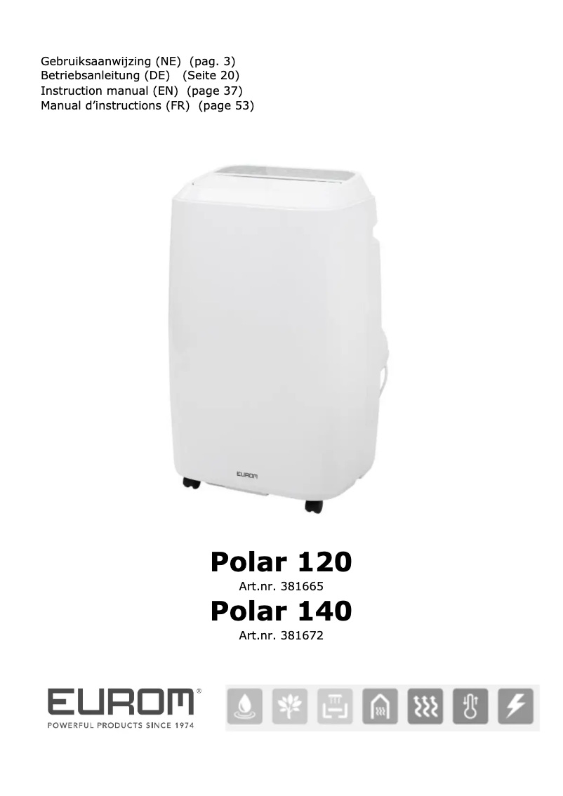 Página 1 del manual Manual de usuario Eurom Polar 120