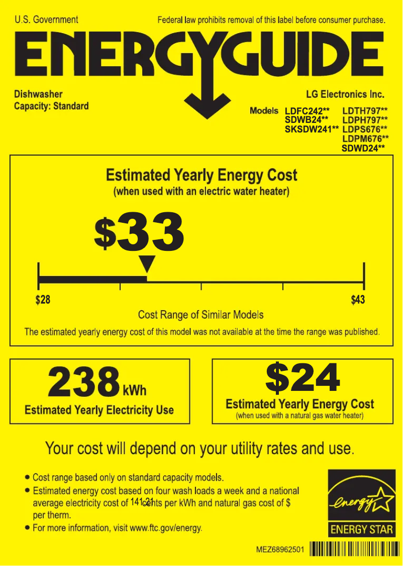 Página 1 del manual Etiqueta energética LG SDWB24W3