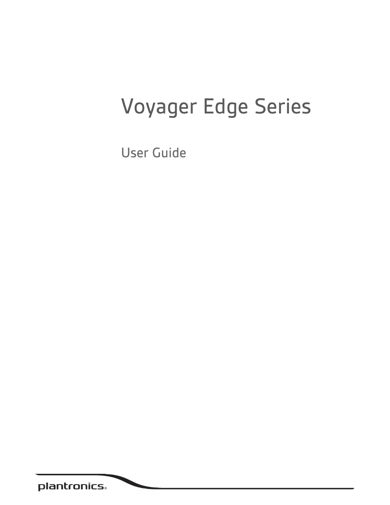 Image de la première page du manuel de l'appareil Voyager EDGE