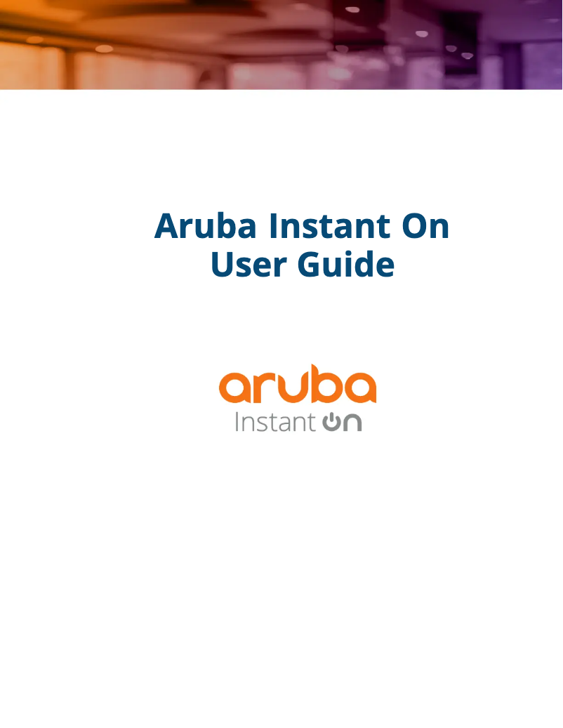 Image de la première page du manuel de l'appareil Aruba Instant On AP12