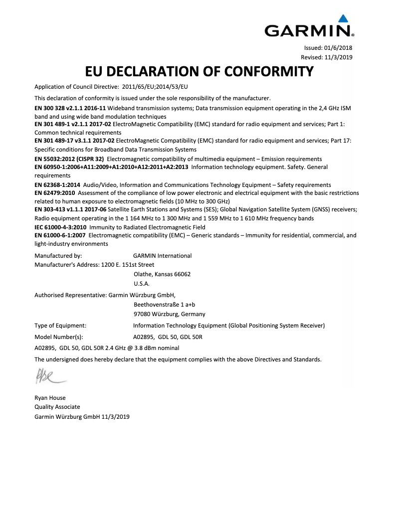 Página 1 del manual Manual de usuario Garmin GDL 50
