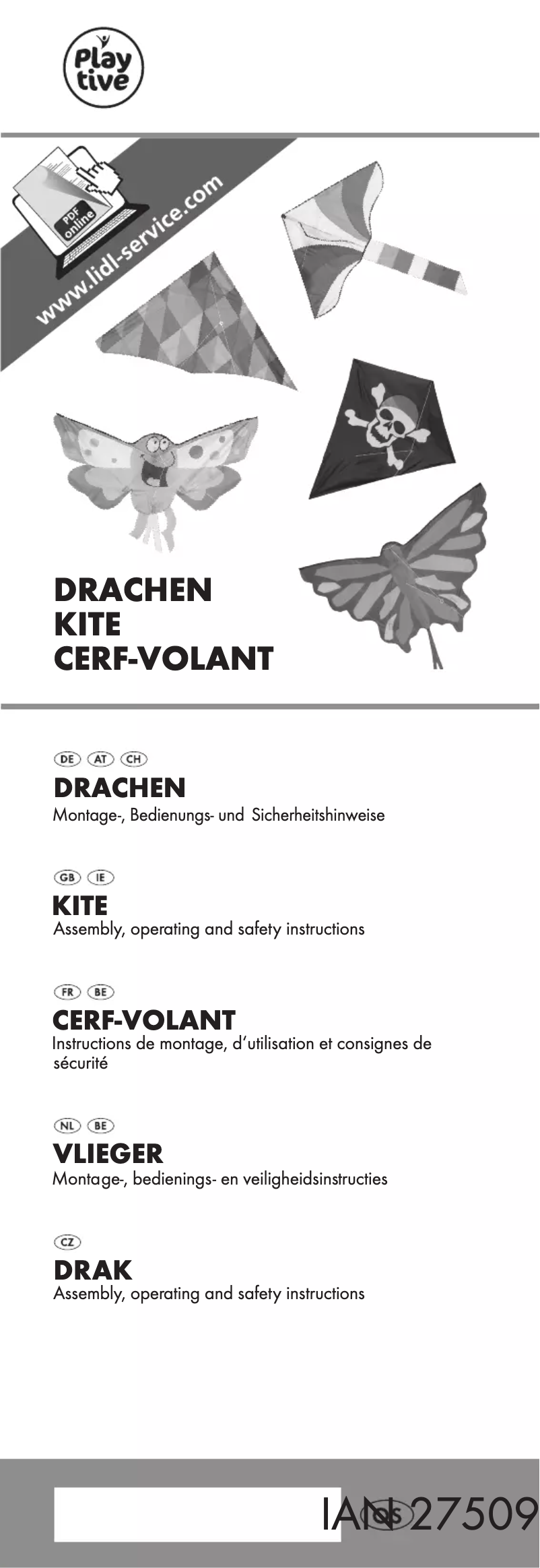 Page 1 de la notice Manuel utilisateur Playtive IAN 275095