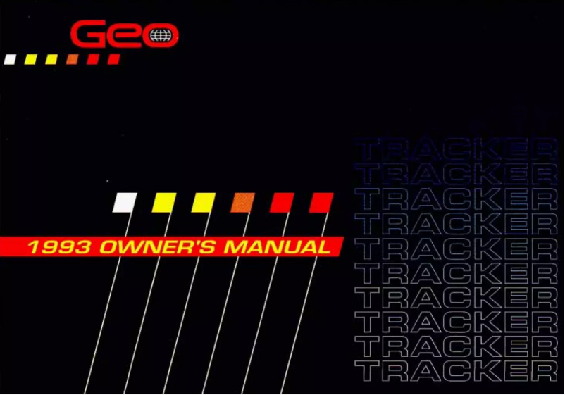 Image de la première page du manuel de l'appareil Tracker (1993)