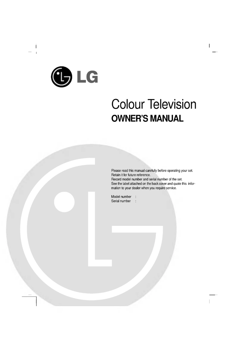 Image de la première page du manuel de l'appareil 29FX4RGB