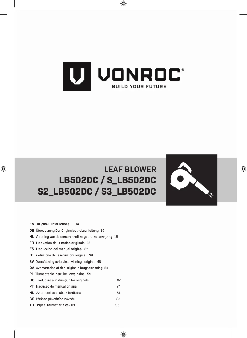 Page n°1 - Manuel utilisateur Vonroc S2_LB502DC