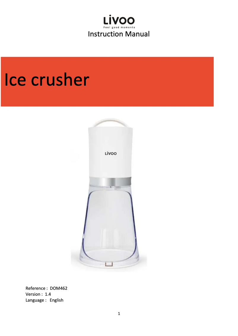 Page 1 de la notice Manuel utilisateur Livoo DOM462