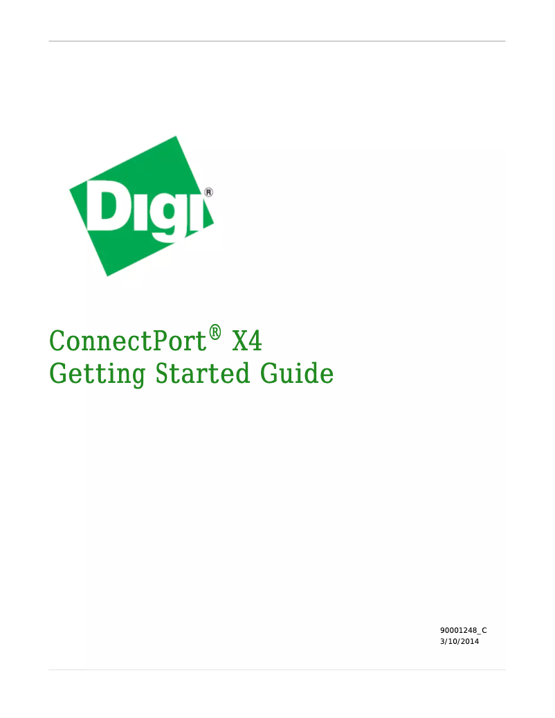 Page n°1 - Manuel utilisateur Digi X4-Z11-E-W