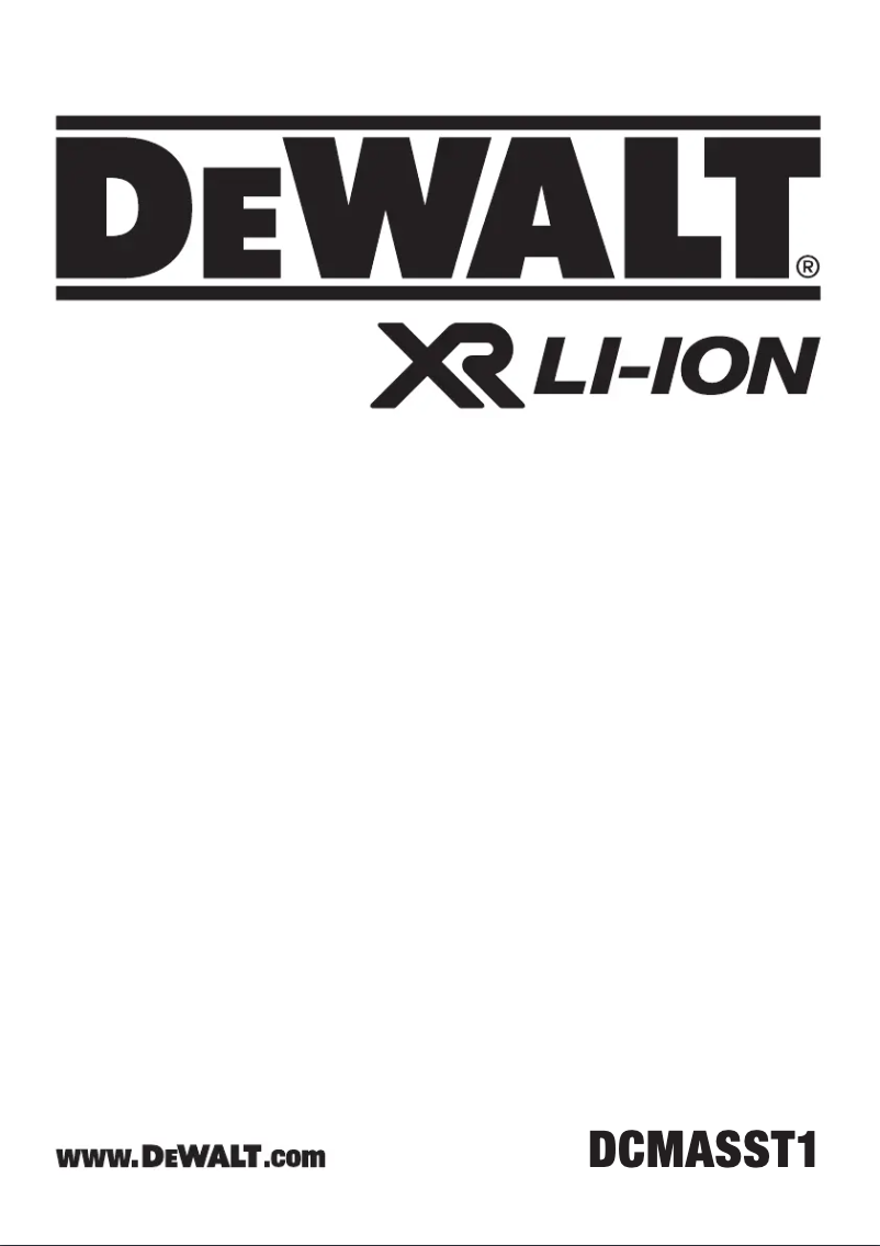 Page n°1 - Manuel utilisateur DeWalt DCMASST1
