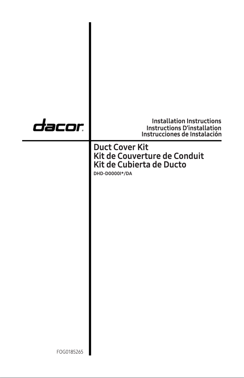 Page 1 de la notice Guide d'installation Dacor DHD42U990IS