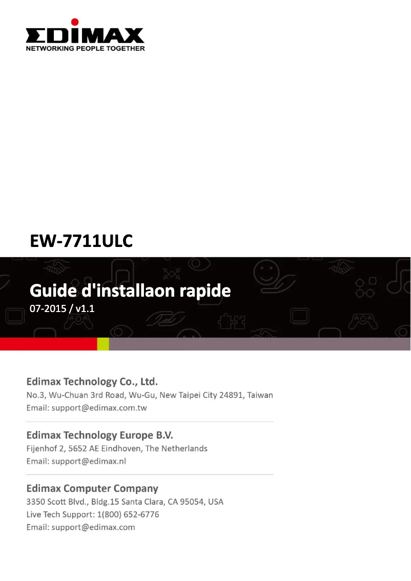 Page n°1 - Manuel utilisateur Edimax EW-7711ULC