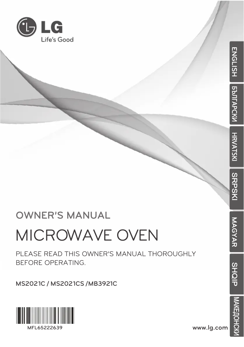 Page 1 de la notice Manuel utilisateur LG MS2021CS