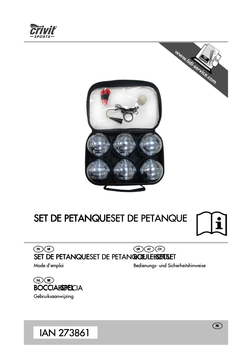 Page n°1 - Manuel utilisateur Crivit IAN 273861