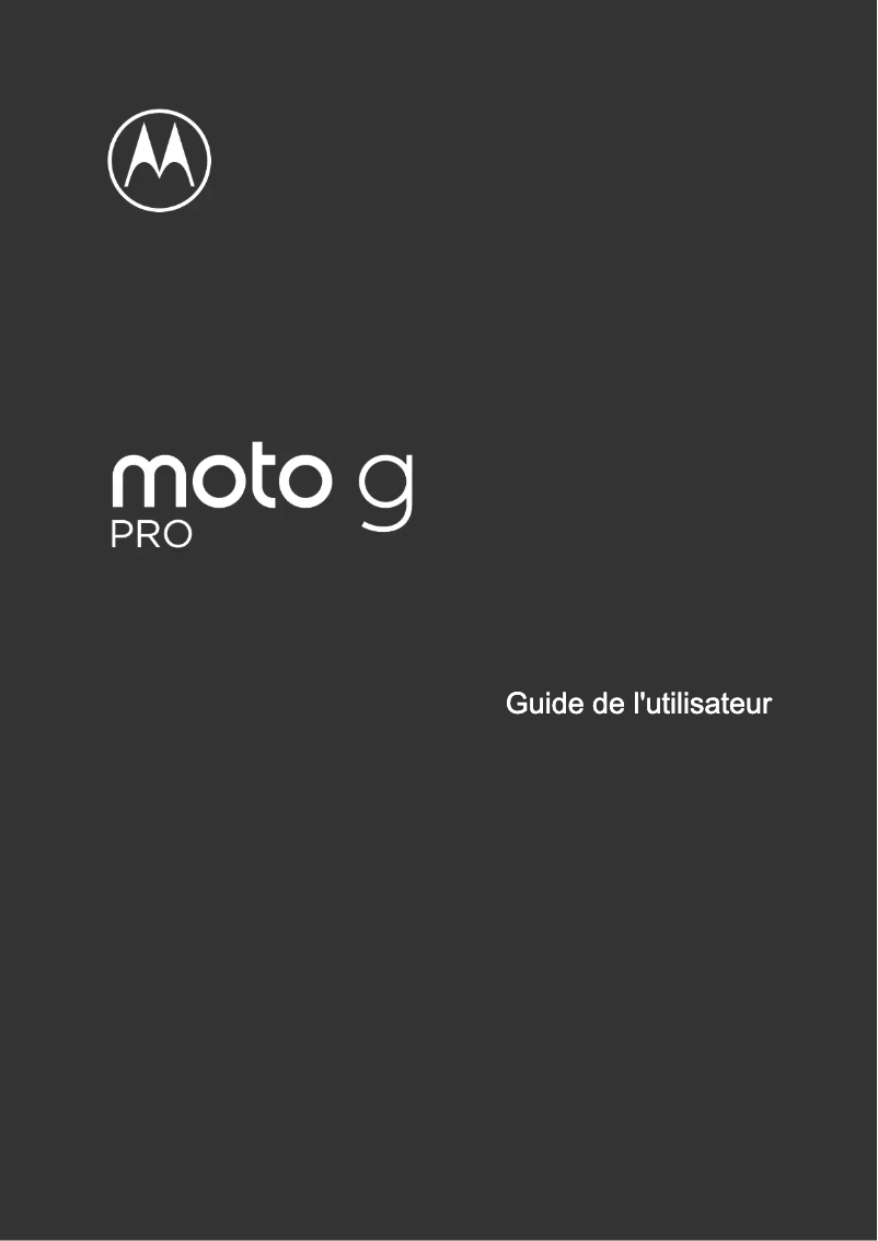 Image de la première page du manuel de l'appareil Moto G Pro